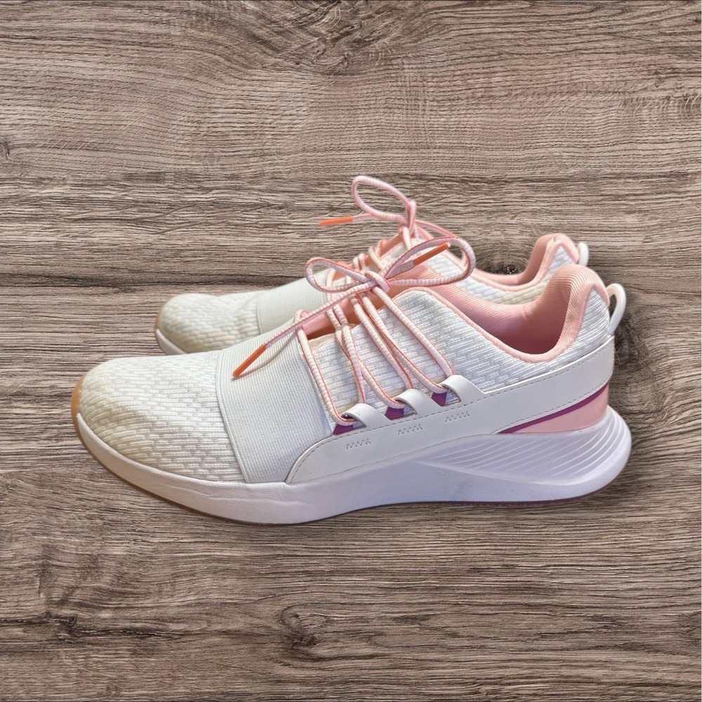 Under Armour Charged Breathe CLR Women's Mellow Orange White Sneakers ~ Size 9